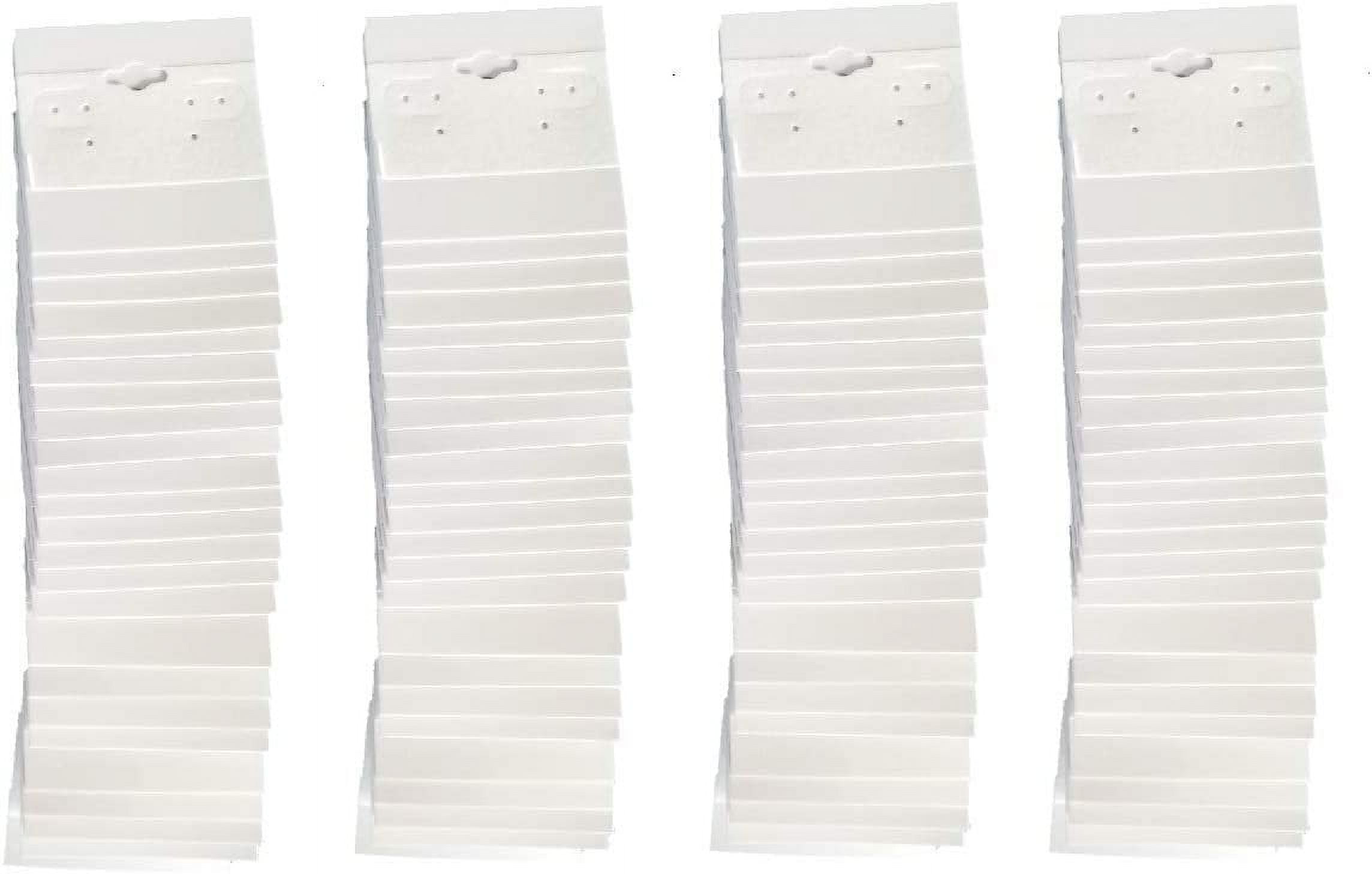 Earring Cards - White - ULINE - 2 Packs of 100 - S-20873W