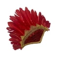 thumbnail image 1 of Bewildely Large Feather Headdress Head Accessories Stage Fancy Dress Cosplay Kits de decoración para fiestas Rojo 50x23 cm, 1 of 6