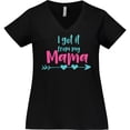 thumbnail image 3 of Inktastic I Got It From My Mama, Arrow, Hearts - Blue Pink Women's Plus Size V-Neck T-Shirt, 3 of 5