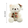 thumbnail image 3 of JeashCHAT Christmas Bear Stuffed Animal, 7.9 inches Cute Bear Doll Plush Toy with Christmas Hat and Scarf, Christmas Gifts Decorations, 3 of 6