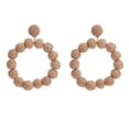 thumbnail image 1 of Pendientes colgantes de aro con bola de ratán para mujer, pendientes trenzados de paja de mimbre, pendientes de rafia, accesorios de playa de verano, regalos, 1 of 5