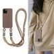 thumbnail image 2 of Funda de teléfono suave y sólida con cordón cruzado para iPhone 13 MiNi 12 11 Pro Max 14 Pro XS XR X 8 7 Plus SE3, funda de silicona con correa de Corea Tan Jianjun unisex, 2 of 2
