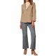 thumbnail image 2 of BLAZER DE DENIM PARA MUJER INSPIRADOR CHIC, CON SOLAPA EN V, DE UN SOLO BOTÓN, CON HOMBRERAS, CHAQUETAS DE TRABAJO, TAMAÑO XS, COLOR CAQUI, 2 of 6