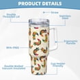 thumbnail image 5 of Pofeuu Boho Chicken Print 40oz Ice Bully With Handle And Straw Stainless Steel Vacuum Insulated Cup And 2 In 1 Straw Lid, 5 of 8