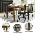 thumbnail image 6 of Flash Furniture 47" Solid Wood Dining Table with Turned Wooden Legs, Commercial Grade Heavy Duty Rectangle Wood Table for 4, Walnut Matte Finish, 6 of 12