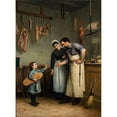 thumbnail image 3 of Adolf Von Becker 11x14 Black Modern Framed Museum Art Print Titled - Something for the Cat (1882), 3 of 5