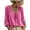 Hot Pink, variant on Womens Tops Knit Long Sleeve - V Neck with Lace and Drawstring Tie, Summer Tops for Women Casual Lace Detail, Womens Tops for Layering,Hot Pink S