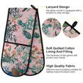 thumbnail image 2 of Yayeee Double Oven Mitt Kitchen Heat Resistant Baking 35" x7" Quilted Glove, Vibrant Flowers, 2 of 6