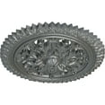 thumbnail image 3 of Ekena Millwork 21 5/8"OD x 2 1/2"P York Ceiling Medallion (Fits Canopies up to 3 5/8"), Hand-Painted Platinum, 3 of 6