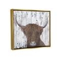 thumbnail image 3 of Stupell Country Rustic Highland Cattle Portrait Animals & Insects Painting Gold Floater Framed Art Print Wall Art, 3 of 6