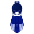 thumbnail image 5 of iiniim Girl's Lyrical Dance Dress Ballet Gymnastics Skirted Leotard Latin Jazz Modern Dancwear Blue 14, 5 of 6