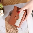 thumbnail image 5 of Monederos pequeños Dinheiro para mujer, de piel, con dos pliegues, monedero, tarjetero, 5 of 5