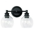 thumbnail image 3 of Mid-Century 2 Light Transitional Bath Vanity Approved For Damp Locations In Transitional Style 14.5 High By 9.75 Wide-Matte Black Finish Capital, 3 of 7
