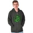 thumbnail image 5 of Popeye St Paddys Not A Leprechaun Zip Up Hoodie Men's Women's Brisco Brands L, 5 of 6
