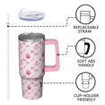 thumbnail image 3 of Spooky Halloween 30oz Gift Tumbler with Handle and Straw Lid – Insulated Coffee Travel Mug – Pumpkin Cup, 3 of 5