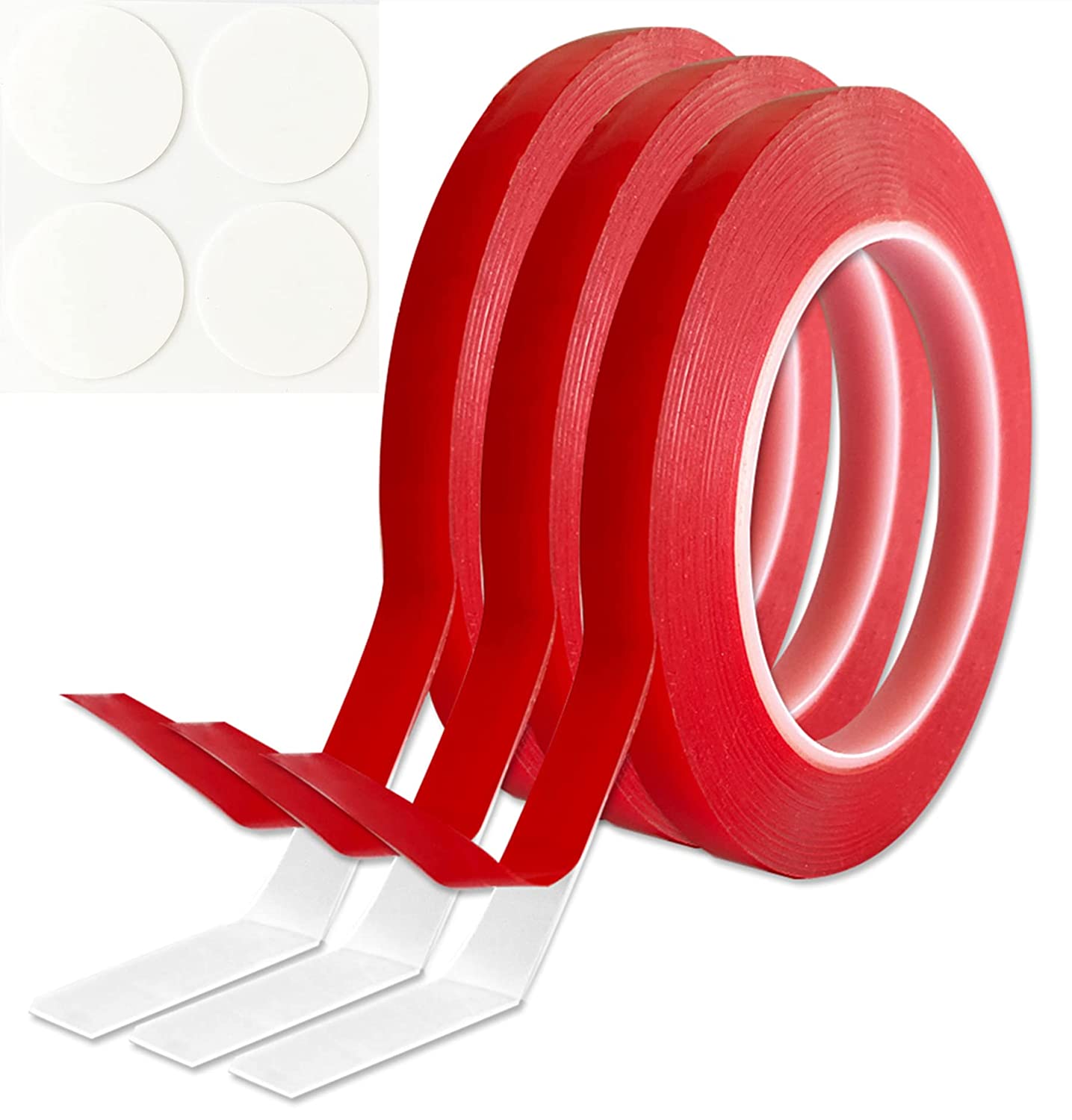 Double Sided Tape Clear for Painted Walls, Multipurpose Clear Mounting