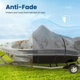 thumbnail image 5 of KING BIRD Heavy Duty Center Console Boat Cover, 600D Anti-Fade Marine Grade Oxford, Waterproof Trailerable UV Resistant with Adjustable 2 Tie-Down Straps, 5 of 9