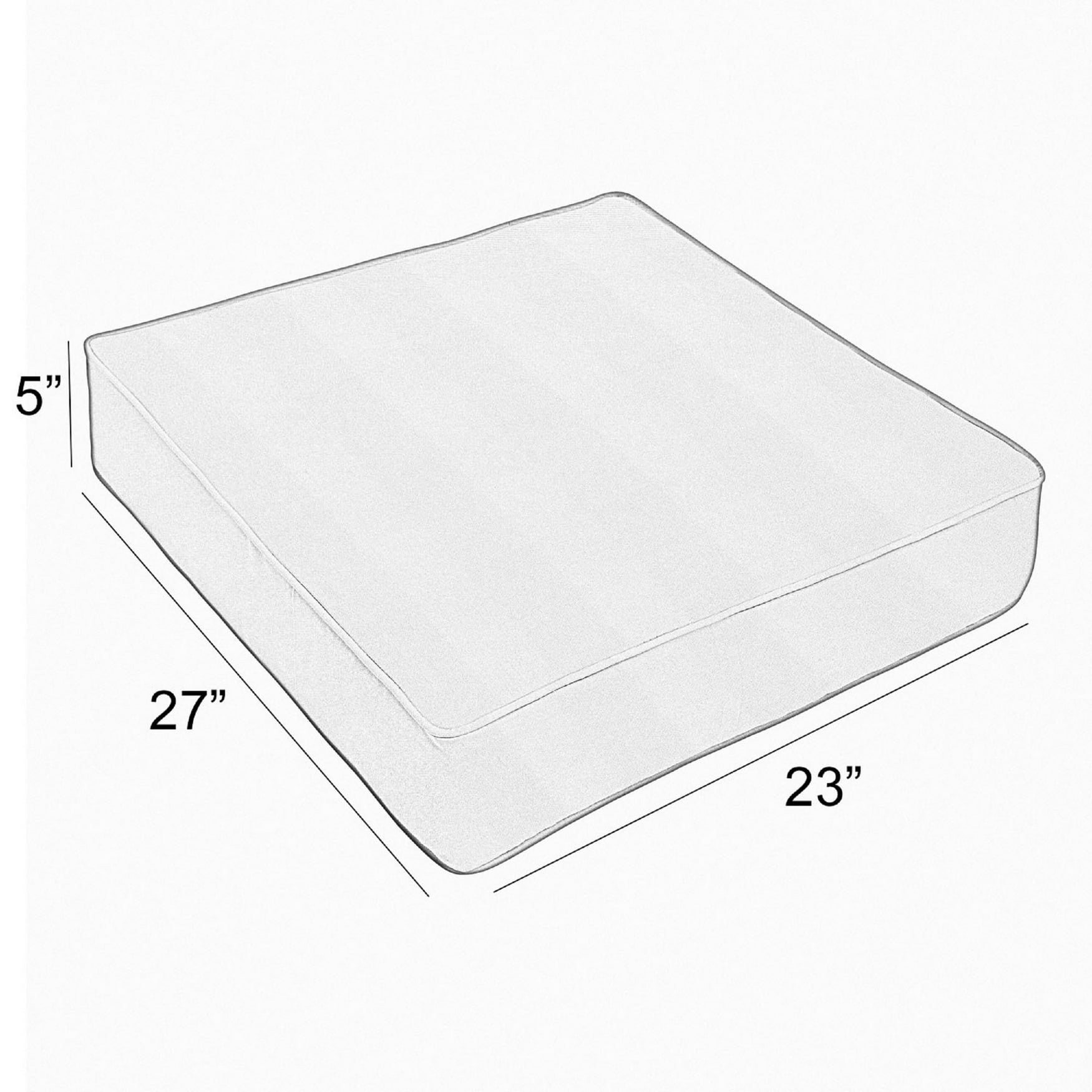 Sorra Home Ivory Indoor/Outdoor Deep Seating Cushion, Corded
