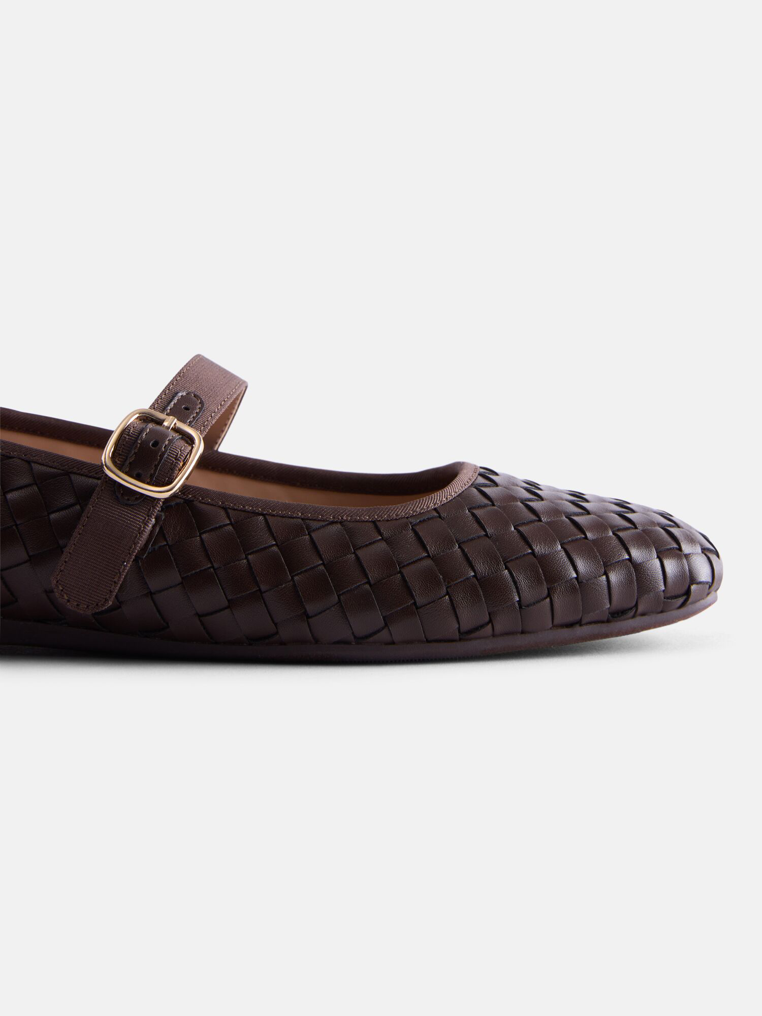 Scenario Women's Woven Mary Jane Flats, Brown photo 4