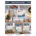 thumbnail image 6 of Christmas Snowman Valances for Windows, 54 x 18in, Xmas Tree Snowflake Winter Truck Dark Blue Rod Pocket Kitchen Valance Curtain Light Filtering Window Treatments for Living Room Bedroom, 1 Panel, 6 of 7
