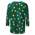thumbnail image 5 of Jovrlynd Christmas Shirts Women Ugly Funny Cute Crewneck 3/4 Sleeve Tops Loose Holiday Graphic Tee, S-5XL, 5 of 7