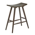 thumbnail image 3 of Weston Home Danville Solid Wood 24" Counter Stool, Set of 2, Dark Walnut Finish, 3 of 6