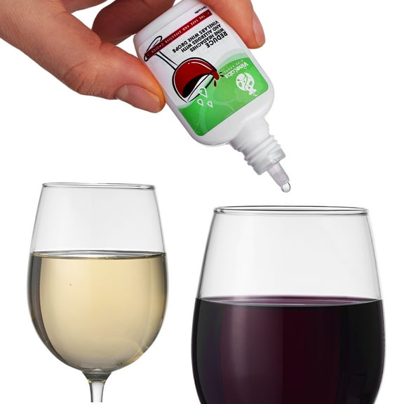 Sulfite Removing Wine Drops - 2pk - Odorless and Tasteless Purifier for Red and White Wines, Natural Headache Reducer, Made in the USA