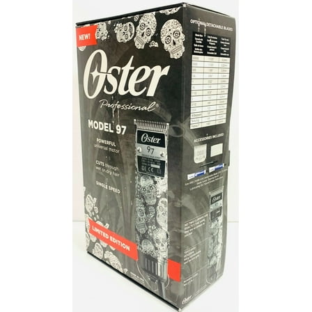 Oster 97 Skull Limited Edition Clipper Professional Heavy Duty 220v (Not intended for use in the USA)
