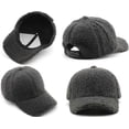 thumbnail image 3 of LinYooLi Winter Baseball Cap for Women Lamb Wool Solid Color Warm Visor Teddy Fleece Hat for Outdoor Travel Adjustable, 3 of 5