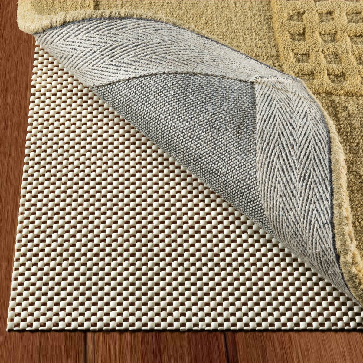 DoubleCheck Products Non Slip Area Rug Pad Size 3' X 5' Extra Strong