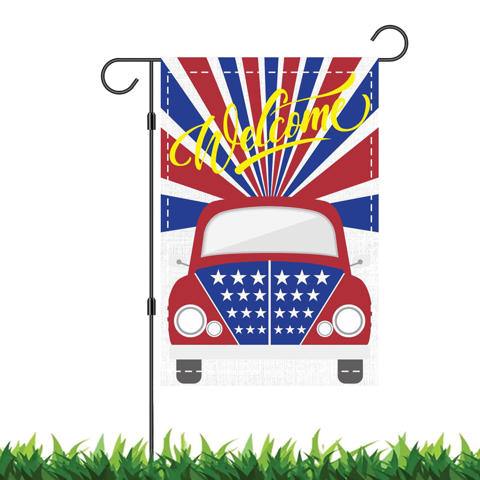 Details about   Patriotic Pick-Up Truck Garden Burlap Flag 