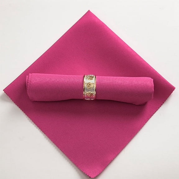 6 Pack Cloth Dinner Napkins, Soft Cotton 17" Square for Table Setting, Pink