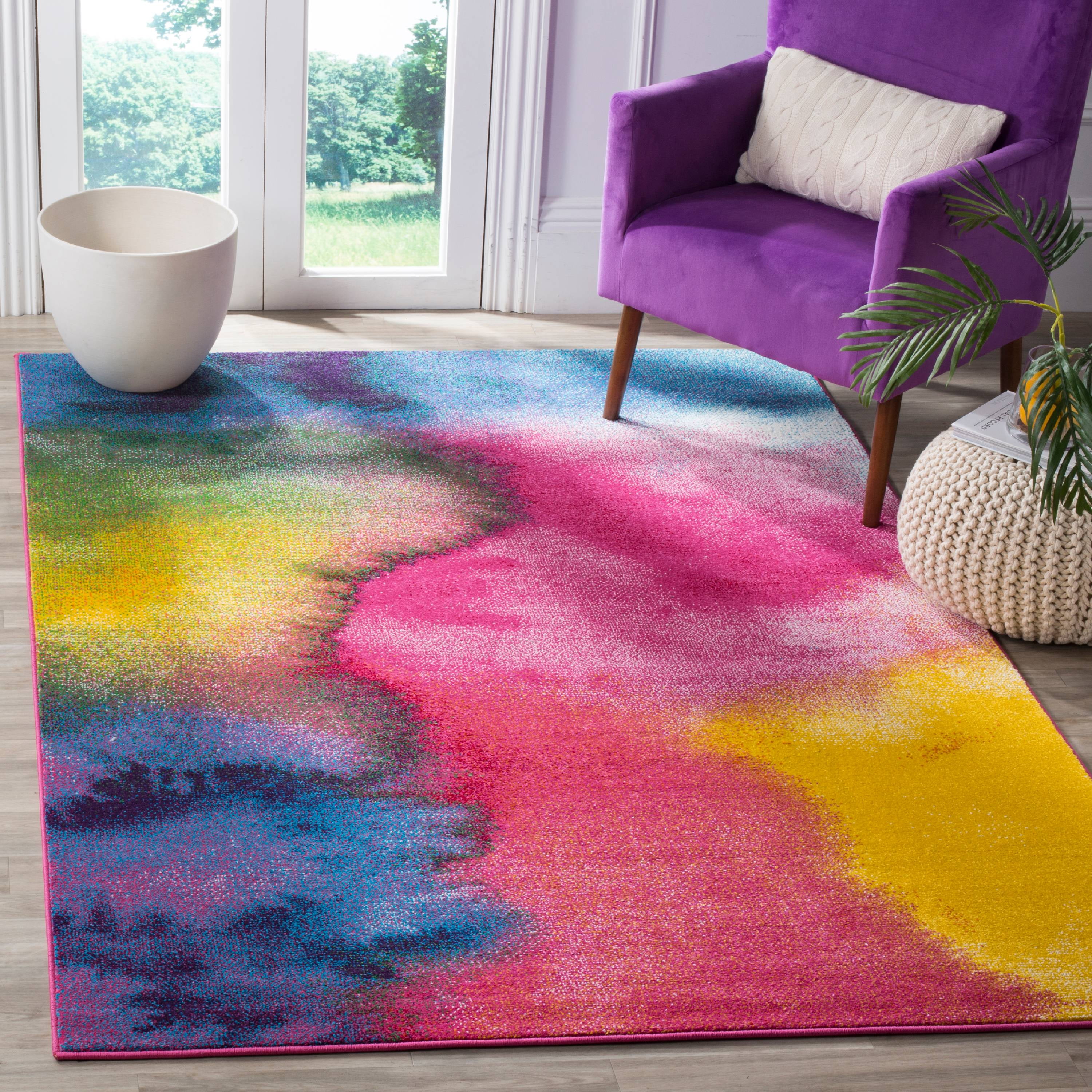 Safavieh Watercolor Calista Abstract Colorful Area Rug