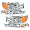 thumbnail image 5 of Labwork 4pcs Headlight Assembly Chrome Headlamp Housing Fit for GMC Sierra Yukon 1500 2500 3500 2001-2006, Front Left & Right, 5 of 5