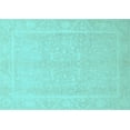 thumbnail image 1 of Ahgly Company Indoor Rectangle Abstract Light Blue Modern Area Rugs, 3' x 5', 1 of 4