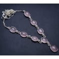 thumbnail image 2 of StarGems&reg; Natural Rose Quartz Handmade Unique 925 Sterling Silver Y Necklace 18.5" T8718, 2 of 6