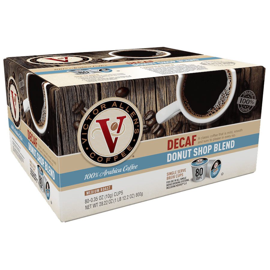 Victor Allen's Coffee Decaf Donut Shop Blend, Medium Roast, Single