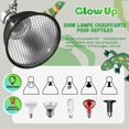 thumbnail image 3 of Dome Heat Lamp with Reflector, Dimmer and Timer, 100W E27 Terrarium Heat Lamp, 5.5 Inch Reflector Lamp Holder for UVA, UVB, and Infrared Bulbs (Bulb Not Included), 3 of 5