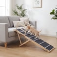 thumbnail image 4 of Gymax 6-level Foldable Dog Ramp w/Non-slip Carpet Removable Side Rails Platform, 4 of 10