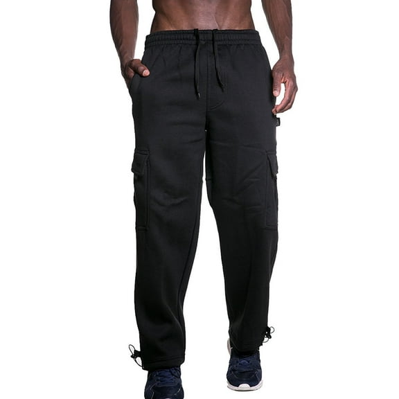 Ma Croix Mens Cargo Sweatpants Heavyweight Multi Pocket Comfort S-5XL Big and Tall