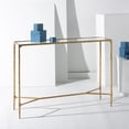 thumbnail image 2 of Safavieh Isabellina Iron and Glass Console Table in Brass / Clear, 2 of 9