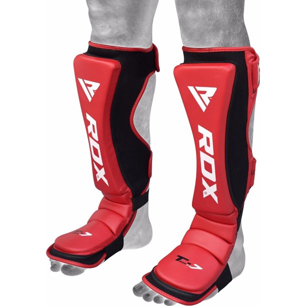 RDX Shin Guards for Kickboxing, Muay Thai, MMA Training and Fighting, Maya Hide Leather Instep
