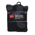 thumbnail image 4 of Hanes Men's Big & Tall Work Crew Socks, 6-Pairs Black 12-14, 4 of 4