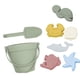 thumbnail image 4 of Juguetes de arena de silicona para niños, juguetes de playa portátiles, regalo divertido, juego de cubo de playa para actividades de verano, fiesta de cumpleaños Verde, 4 of 8