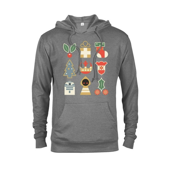 Star Wars Holiday Icons Ugly Christmas Sweater - Pullover Hoodie for Adults - Customized-Graphite Heather