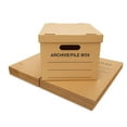 thumbnail image 2 of supplyhut 12 - Pack 18x15x14 Medium Standard File Storage Moving Box with Lid Letter Handles, 2 of 7