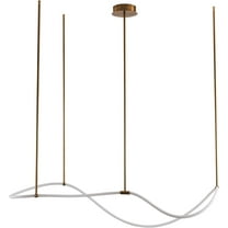 Kitchen Island Lighting,LED Dining Room Light Fixture,Modern Linear Chandelier,Dimmable LED Pendant Light Fixtures,Golden, White,4500K,110V,60W,for Kitchen Island Living Room Bedroom Desk Pool Table