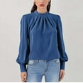 thumbnail image 2 of Baberdicy Women's T-Shirts Womens Mock Neck Crew Neck Blouses Long Sleeve Business Casual Tops Shirt Womens Tops, 2 of 4