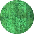 thumbnail image 1 of Ahgly Company Indoor Round Oriental Green Industrial Area Rugs, 3' Round, 1 of 4
