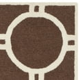 thumbnail image 4 of SAFAVIEH Cambridge Joss Geometric Circles Wool Area Rug, Dark Brown/Ivory, 9' x 12', 4 of 5